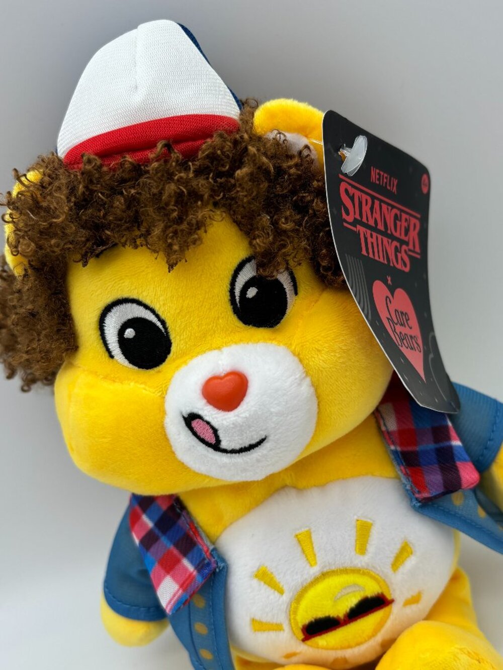 Care Bears x Stranger Things 9" Funshine Bear as Dustin Fun Size Stuffed Plush